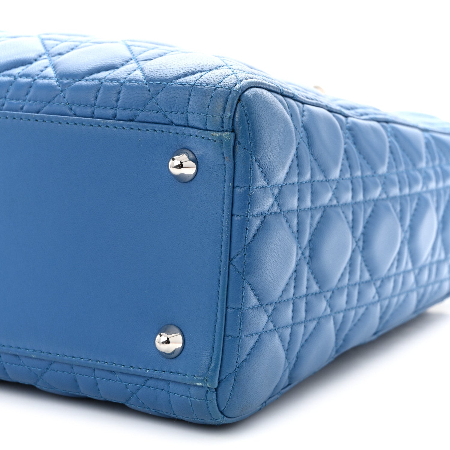 Lambskin Cannage Large Lady Dior Blue