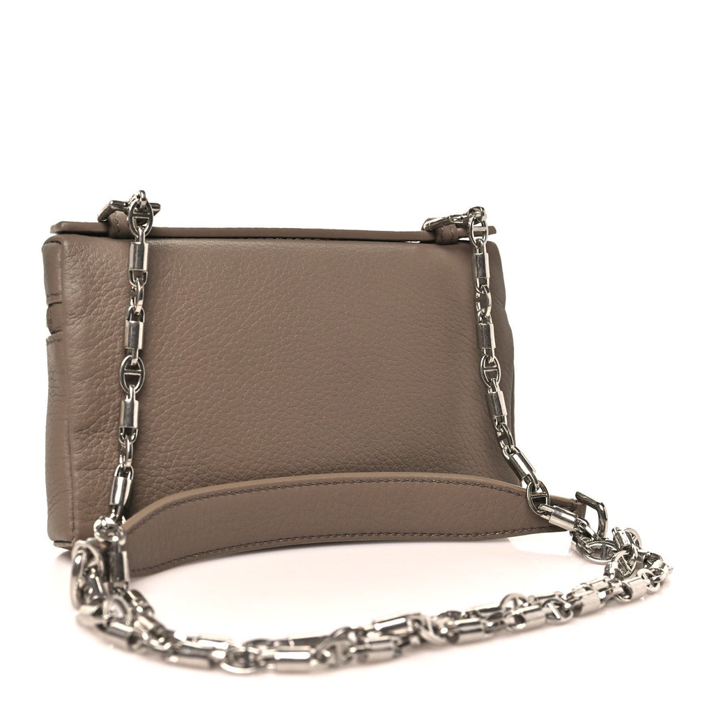 Grained Calfskin Extra Pocket Mini Pouch Warm Mastic
