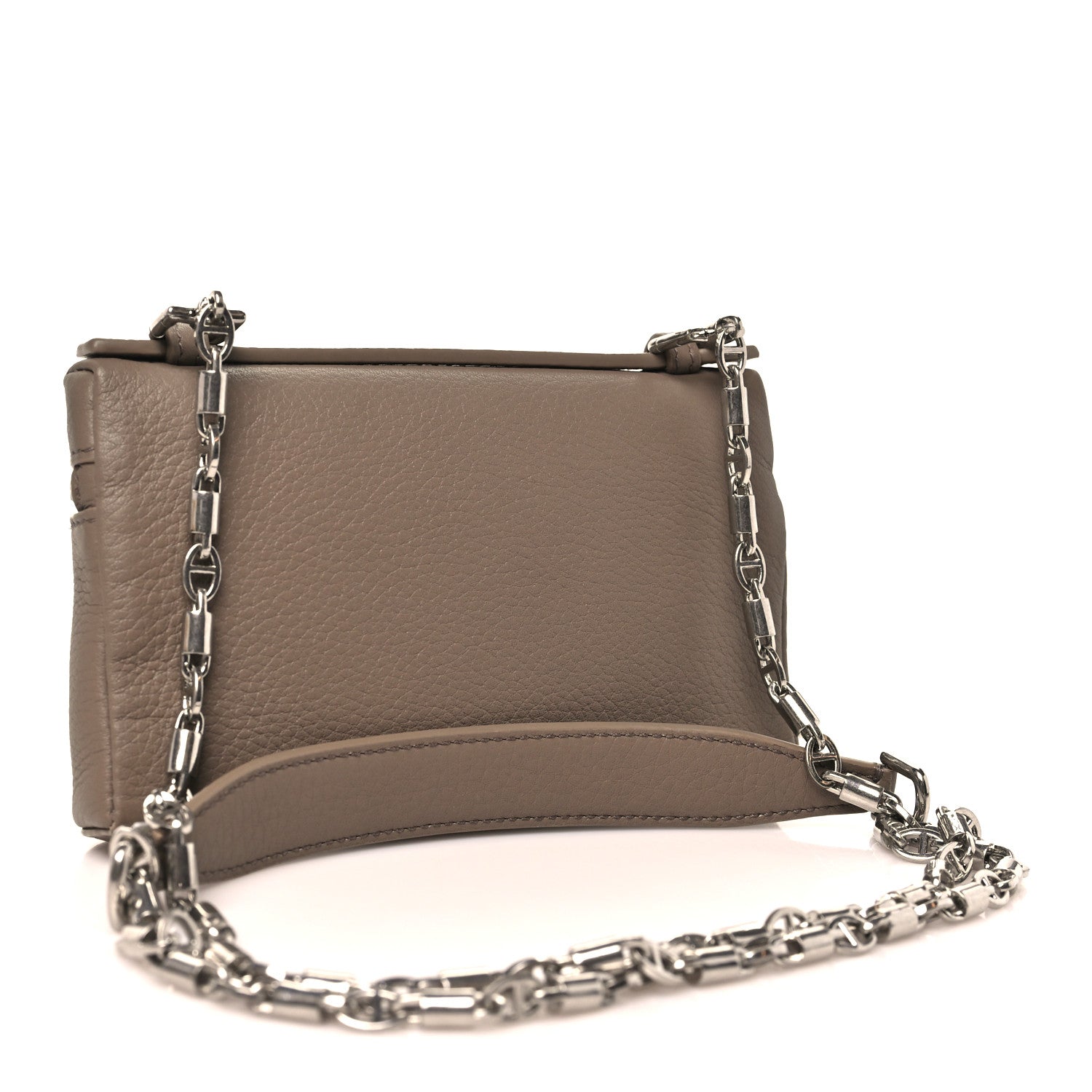 Grained Calfskin Extra Pocket Mini Pouch Warm Mastic