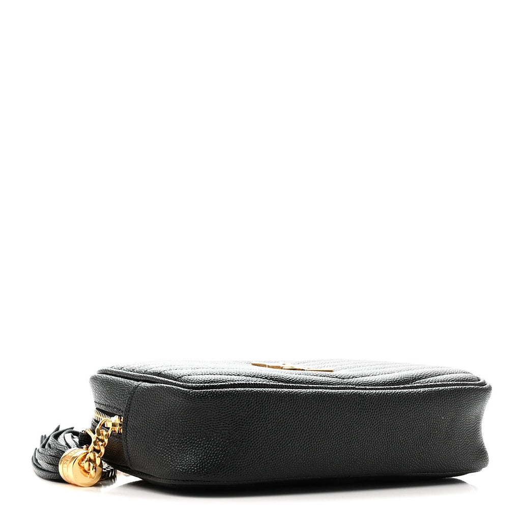 Grain De Poudre Matelasse Monogram Mini Lou Camera Bag Black
