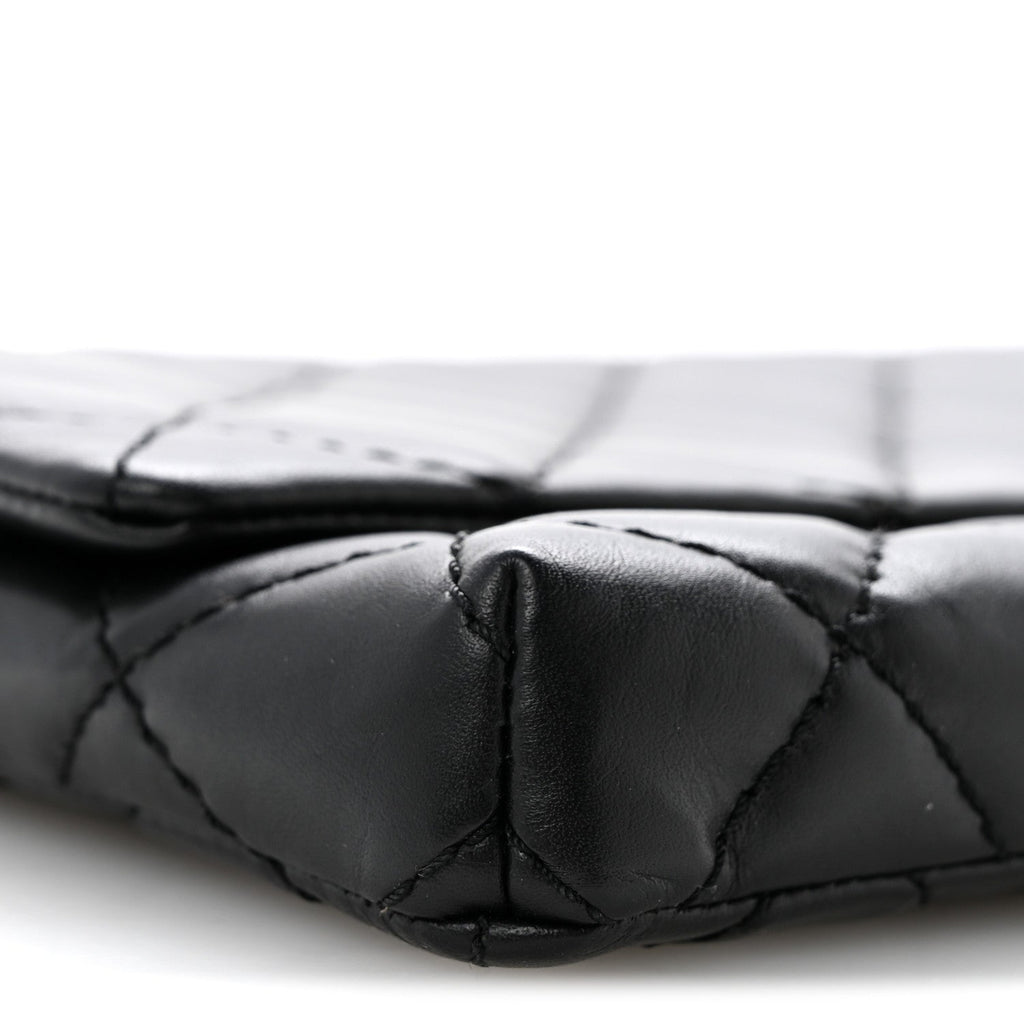 Aged Calfskin Quilted Reissue 2.55 Clutch Black