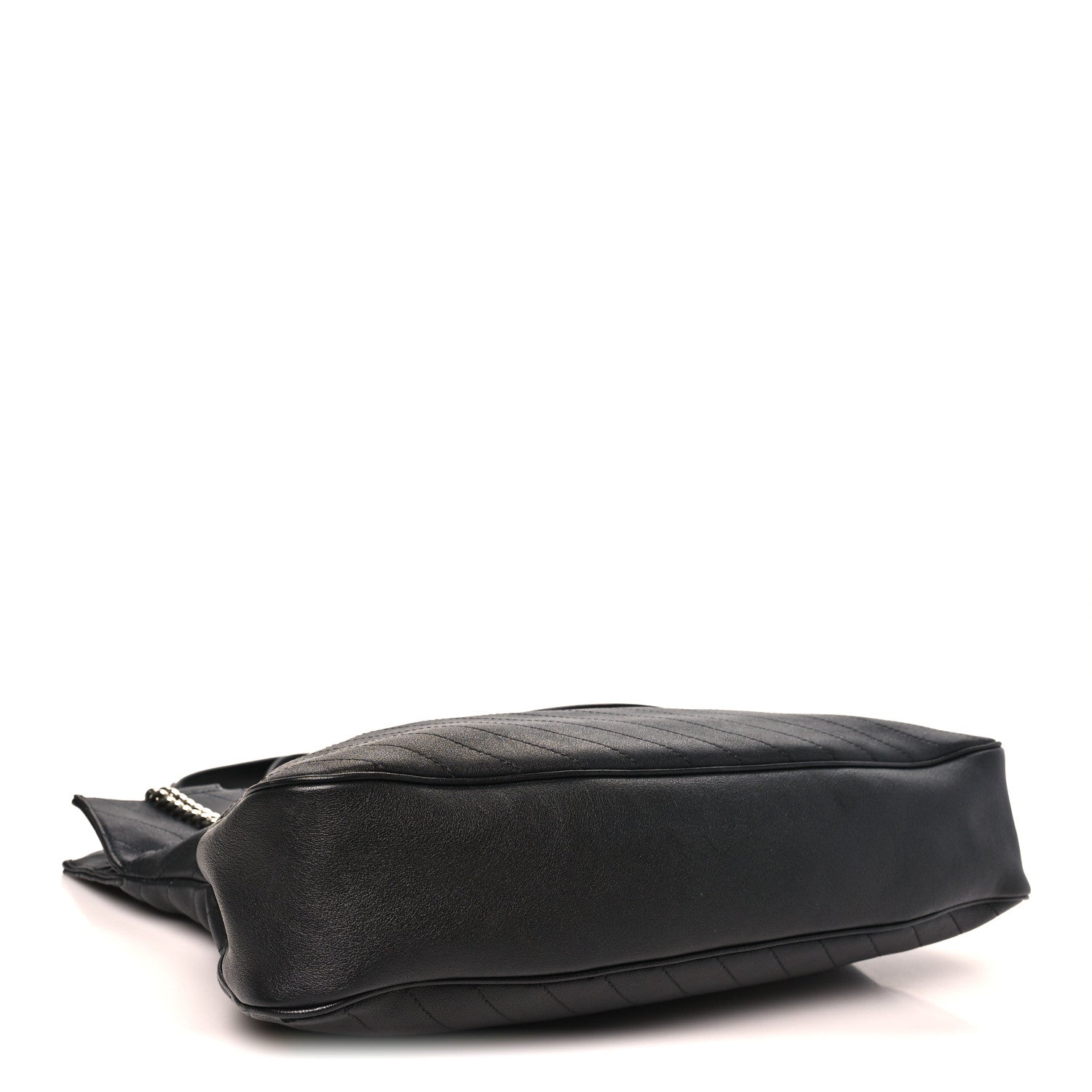 Sakai Be Green Calfskin Diagonal Stitched Medium Blondie Tote Black