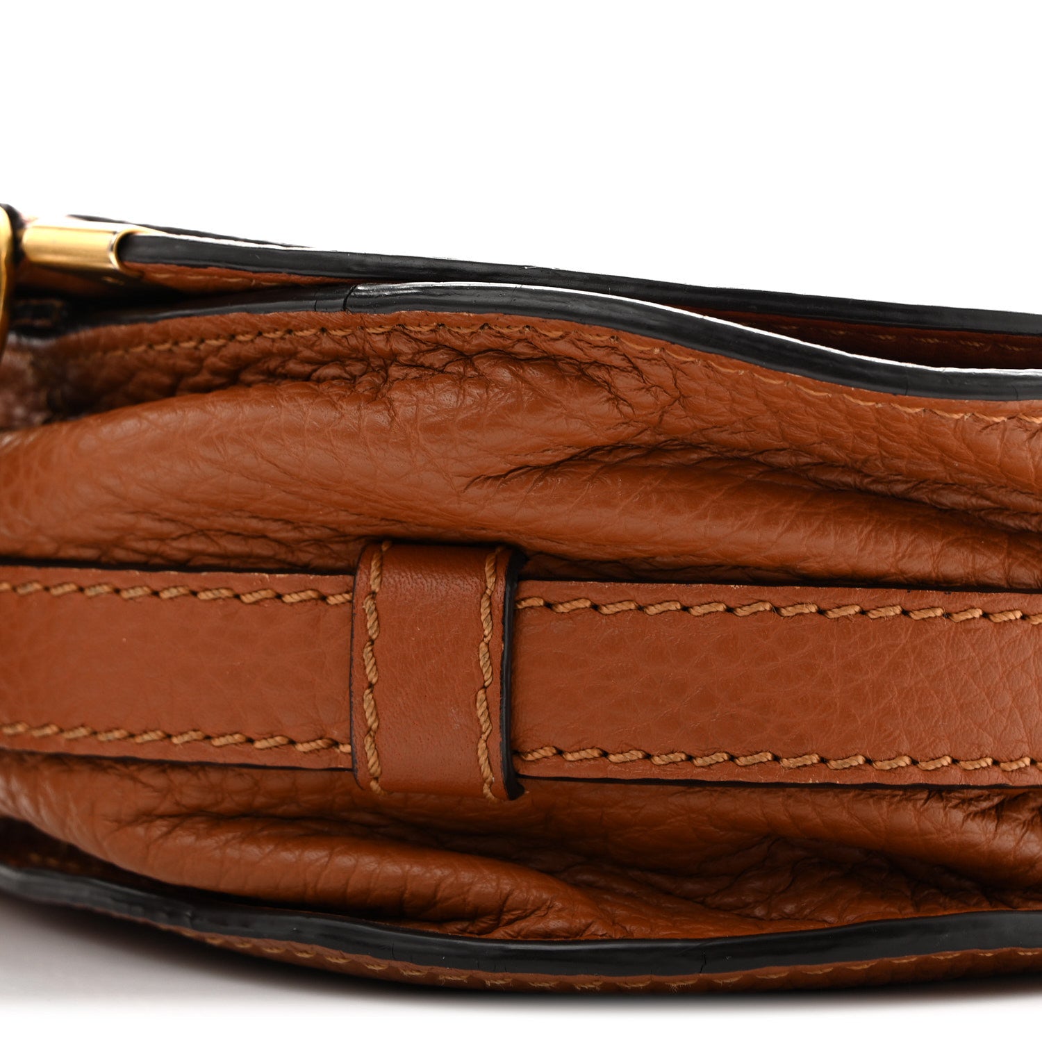 Calfskin Mini Marcie Round Crossbody Bag Tan