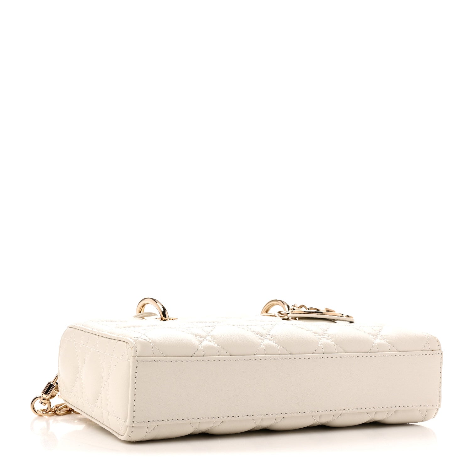 Lambskin Cannage Small Lady D-Joy Latte