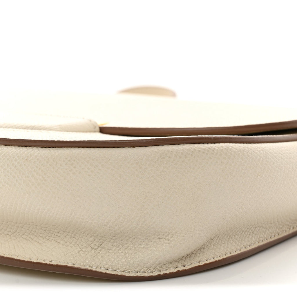 Grained Calfskin Small Trotteur White