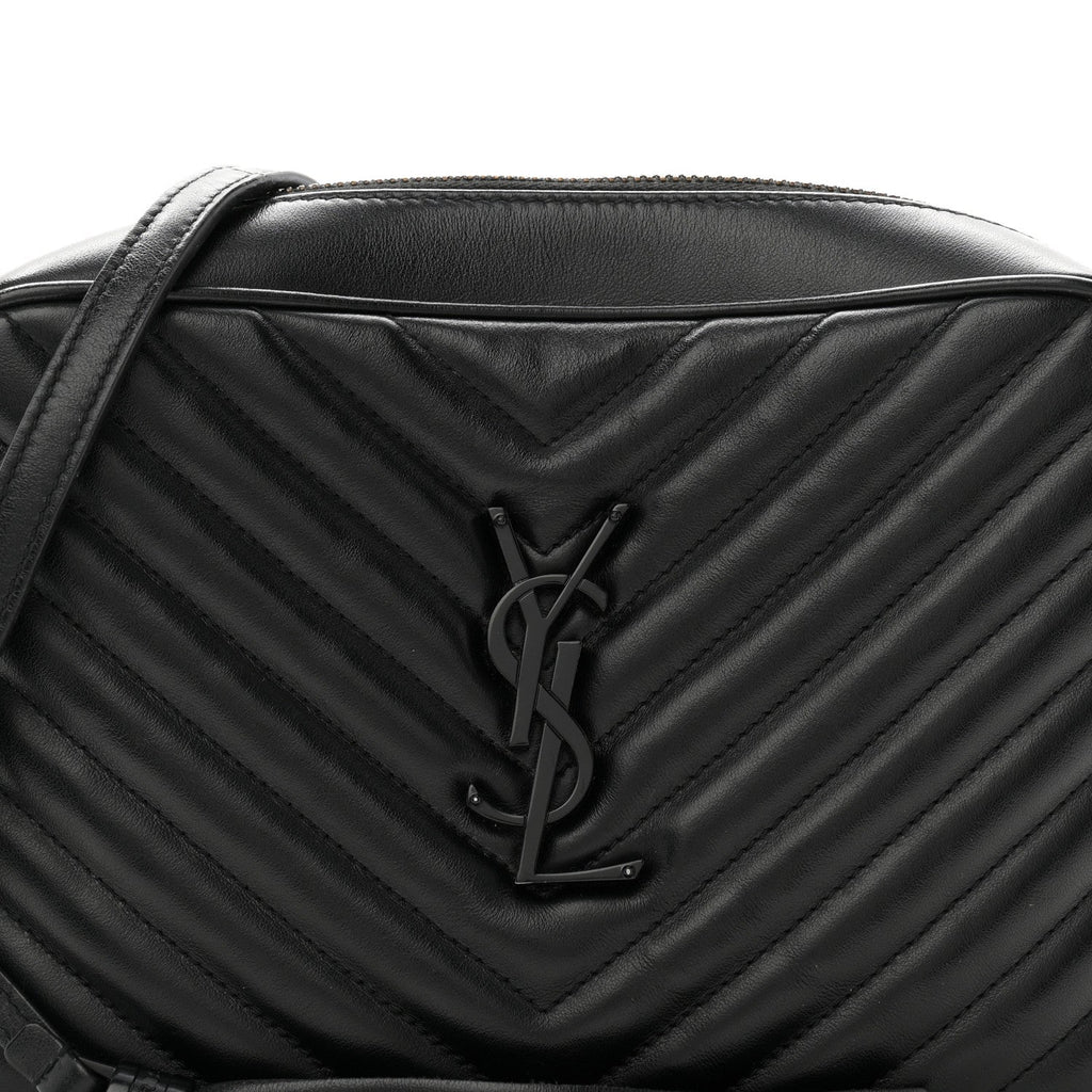 Calfskin Matelasse Monogram Monochrome Lou Camera Bag Black