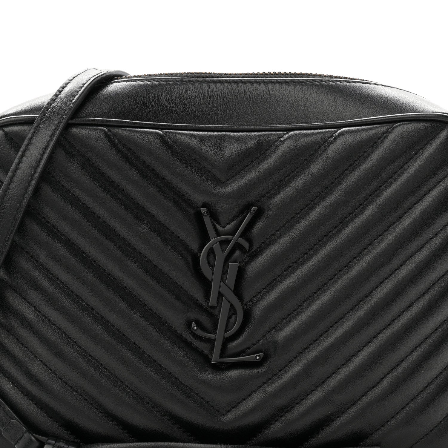 Calfskin Matelasse Monogram Monochrome Lou Camera Bag Black