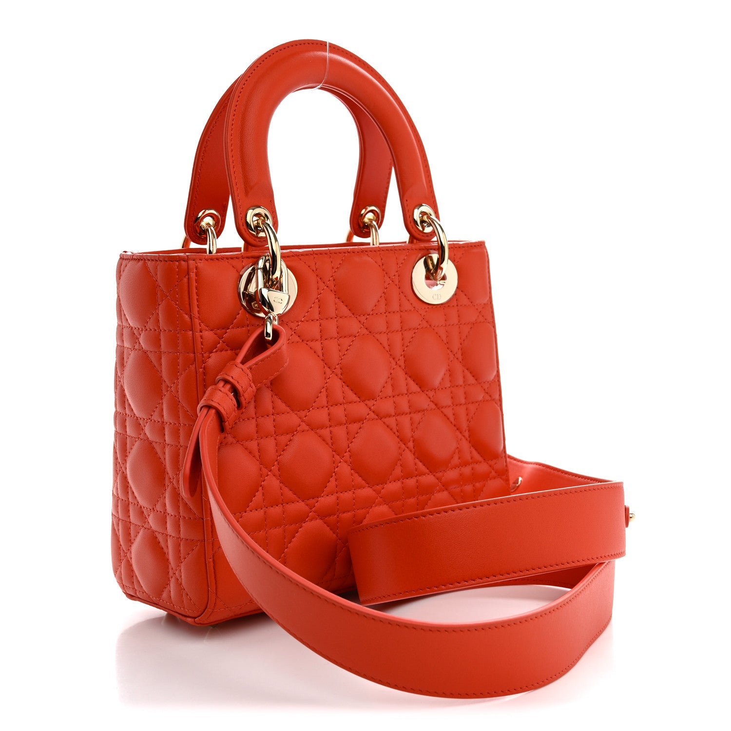Lambskin Cannage Small My ABCDior Lady Dior Orange