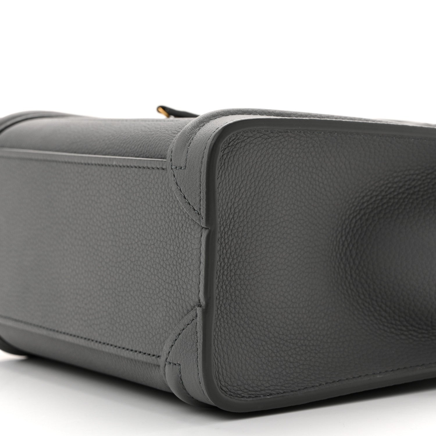 Drummed Calfskin Nano Luggage Kohl
