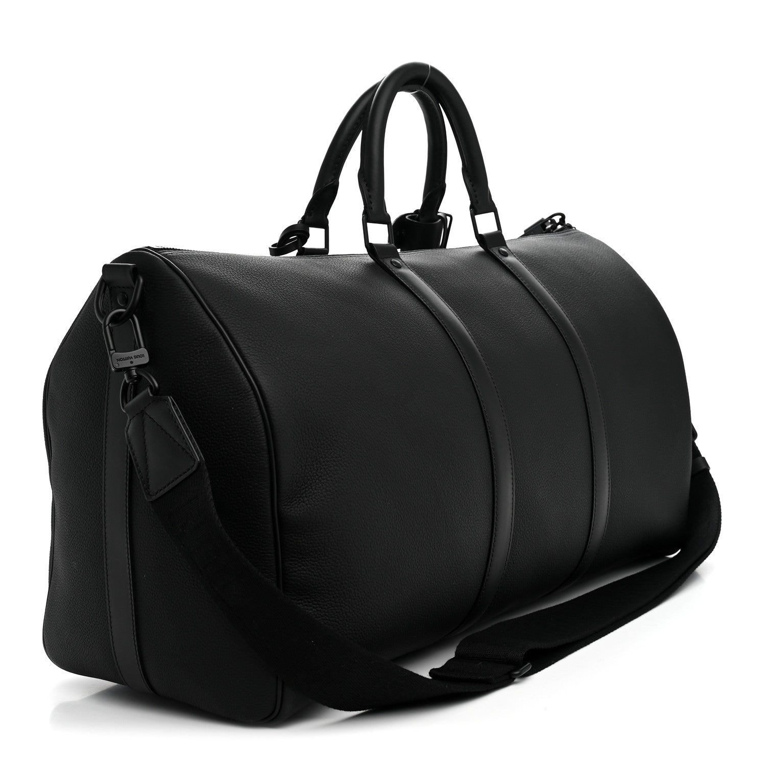 Grained Calfskin Aerogram Keepall Bandouliere 50 Black