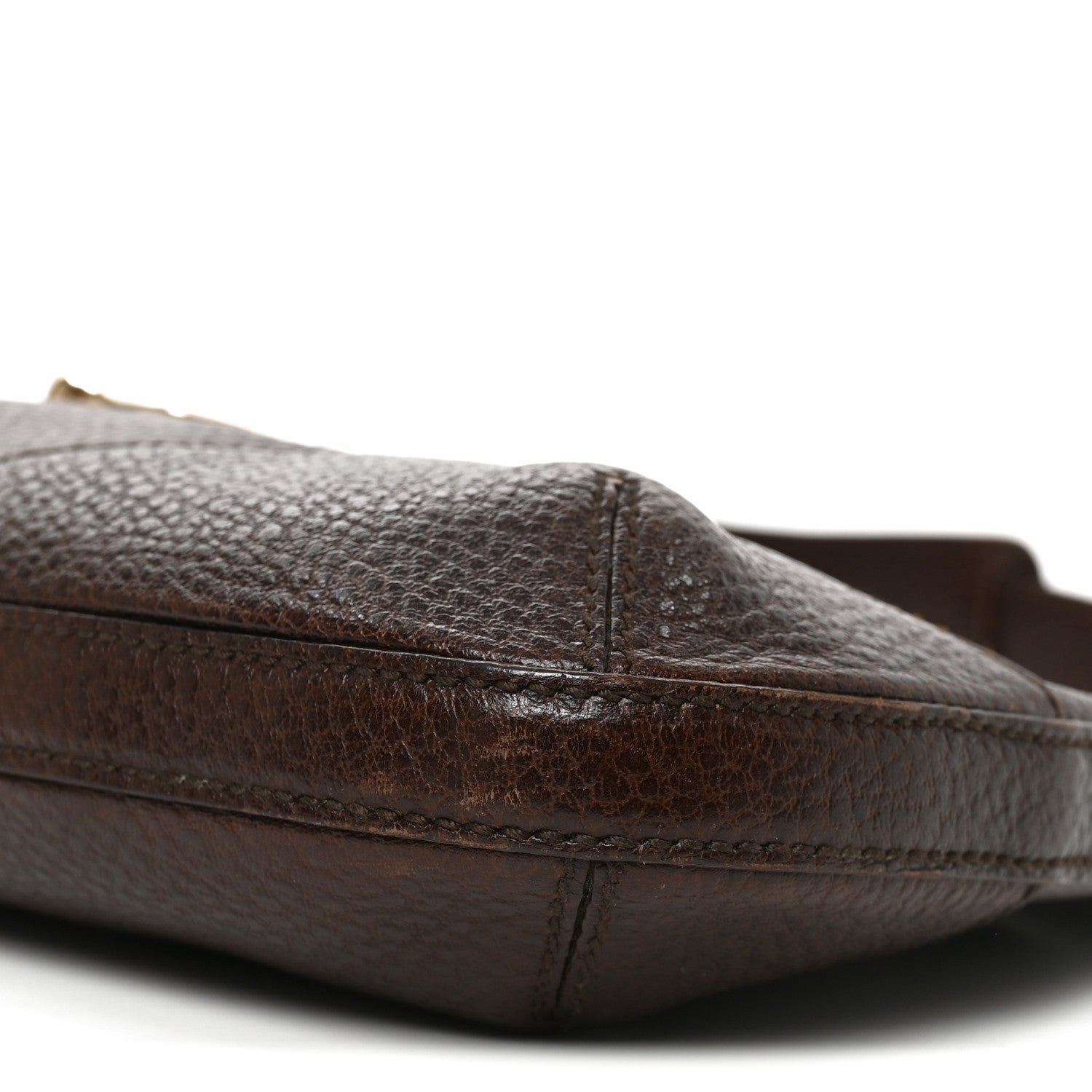 Grained Calfskin Hasler Hobo Brown