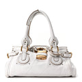 Calfskin Medium Paddington Satchel White
