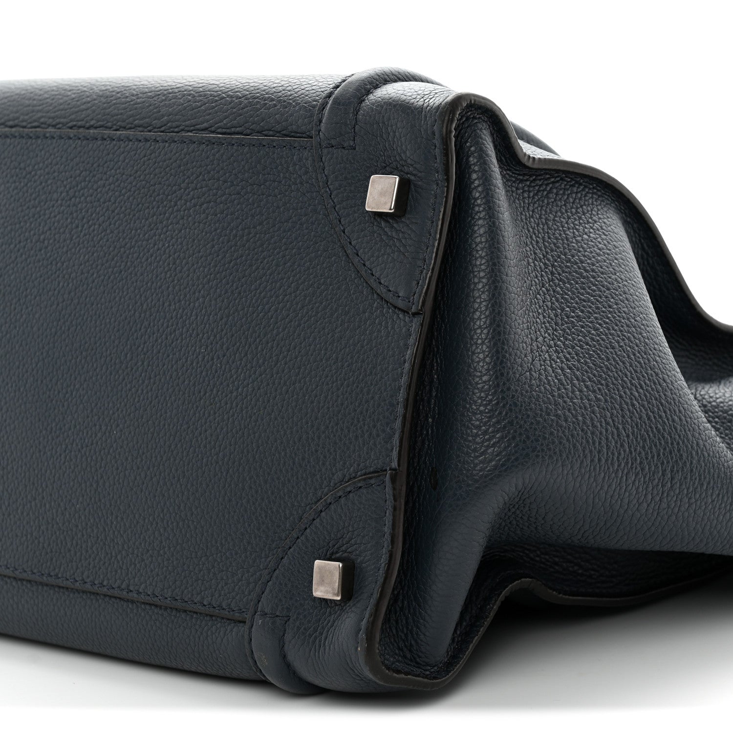 Drummed Calfskin Mini Luggage Slate