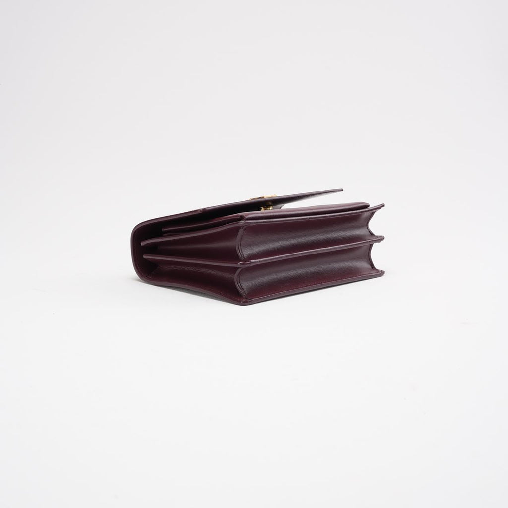 Saint Laurent Burgundy Calfskin Medium Monogram Sunset 2018