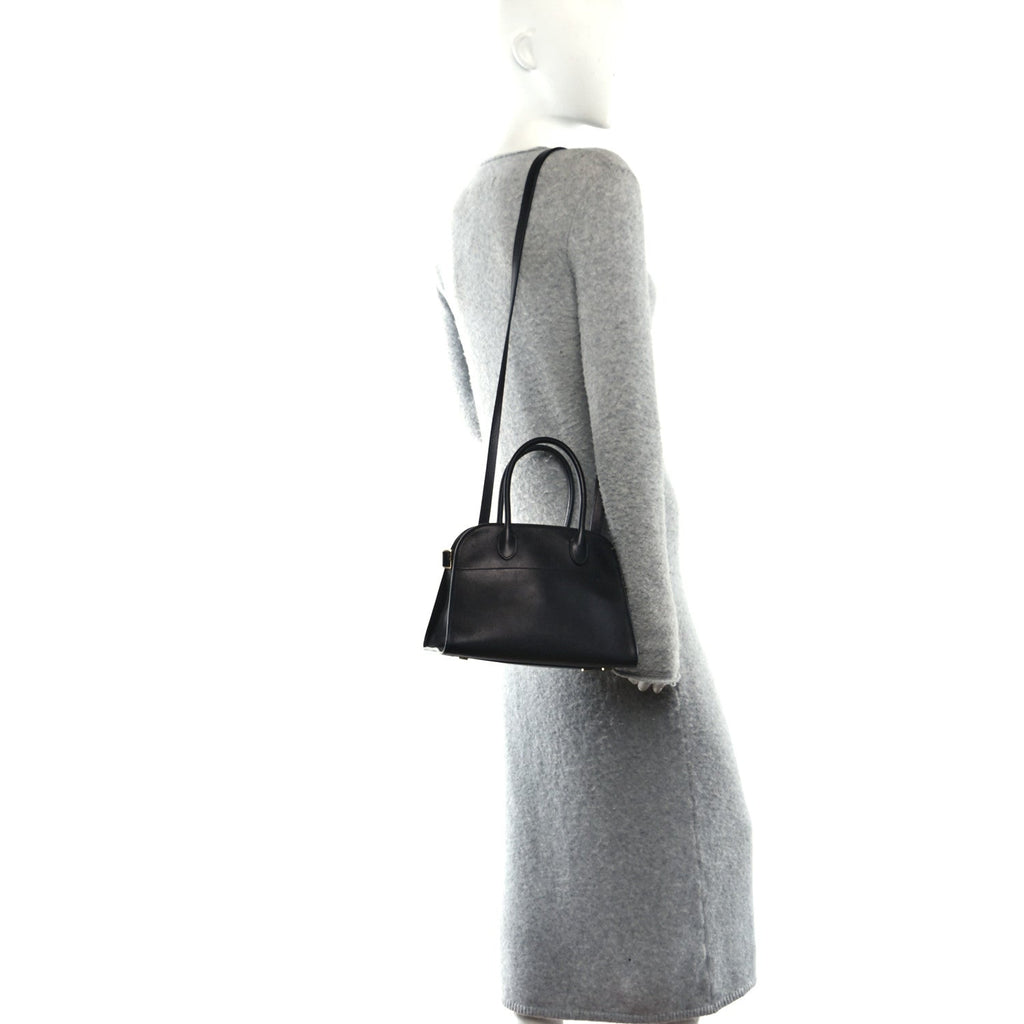 Polished Saddle Calfskin Soft Margaux 10 Bag Black