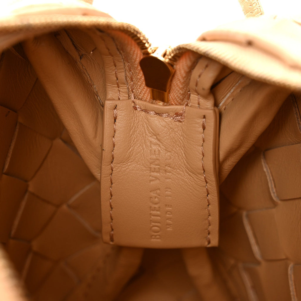 Nappa Intrecciato Mini Loop Camera Bag Almond