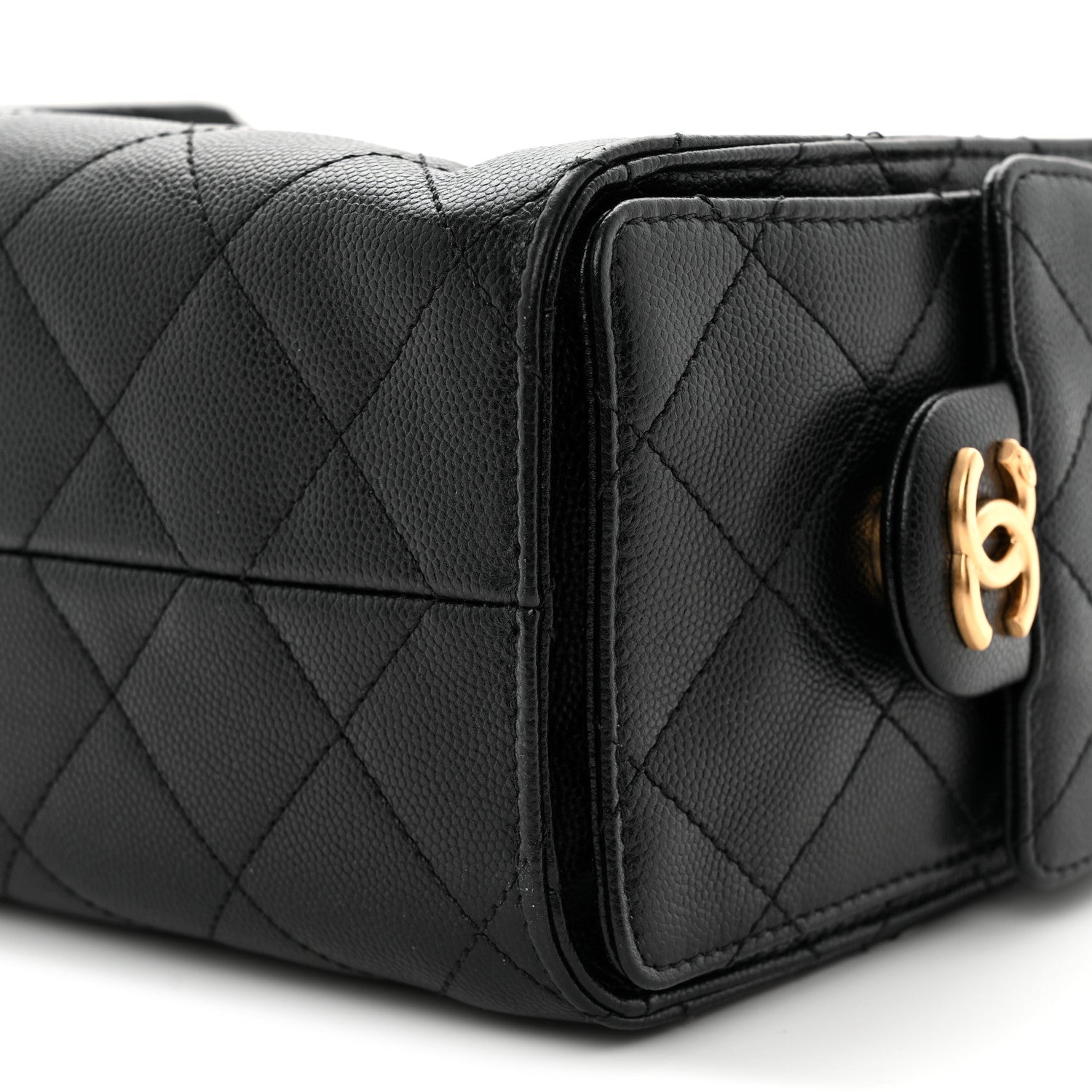 Caviar Quilted Mini Chanel 25 Handbag Black Black