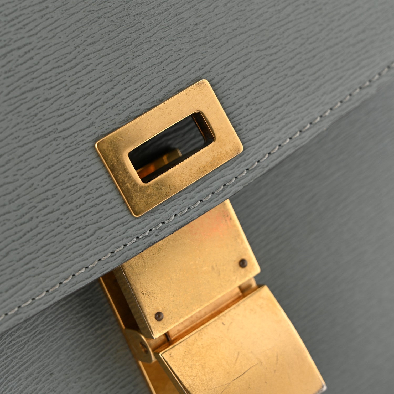 Liege Calfskin Medium Classic Box Flap Bag Storm