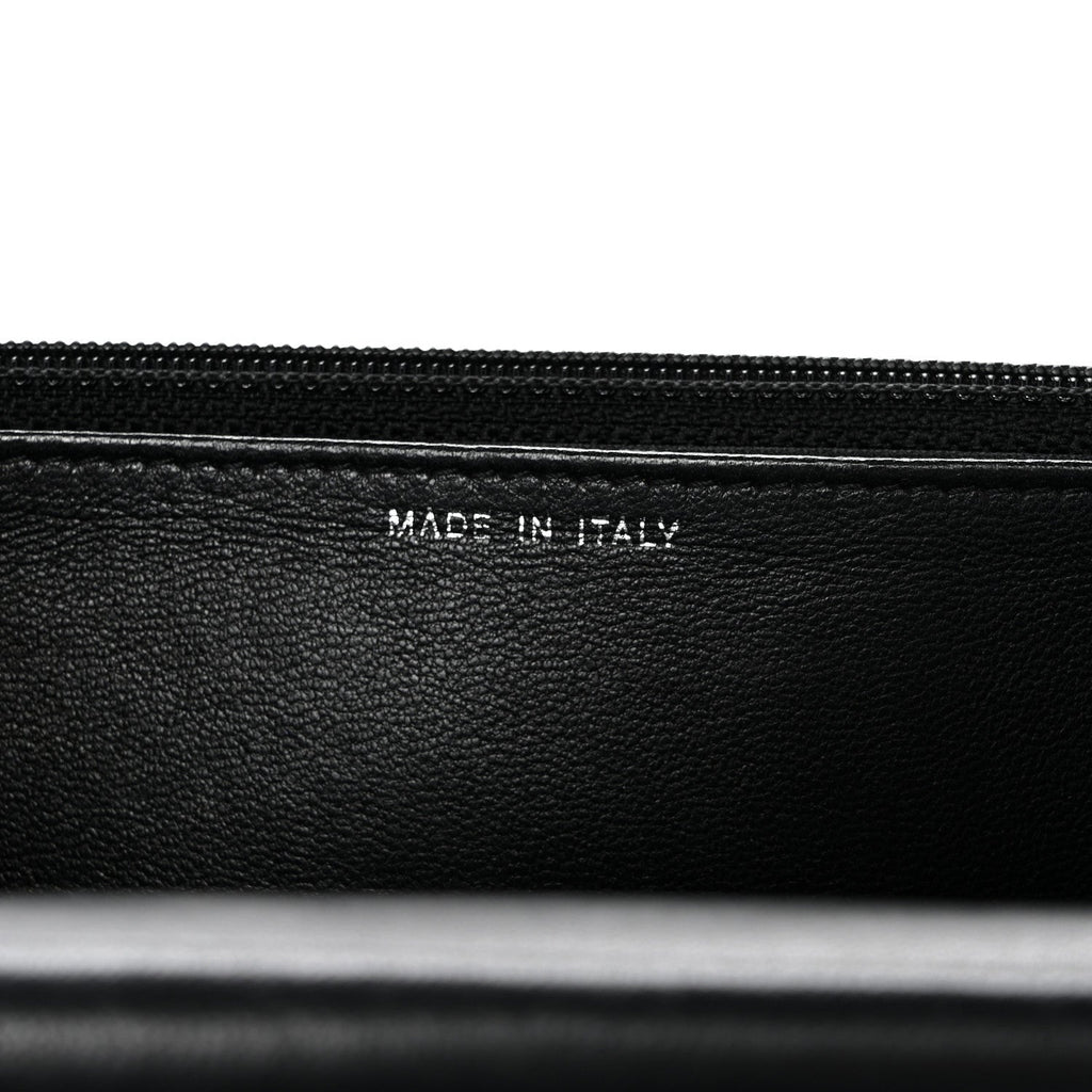 Lambskin Quilted Boy Wallet On Chain WOC Black