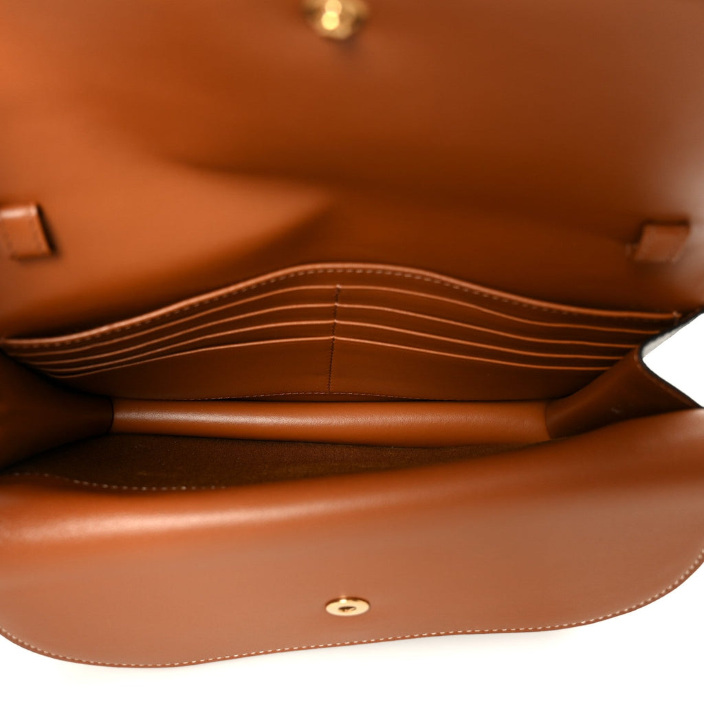 Triomphe Canvas Lambskin Wallet On Strap Tan