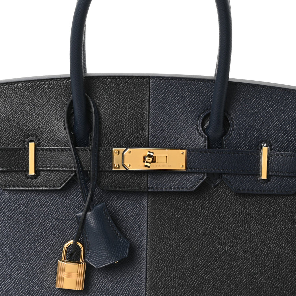 Epsom Casaque Birkin Sellier 30 Bleu Indigo Black Bleu Frida