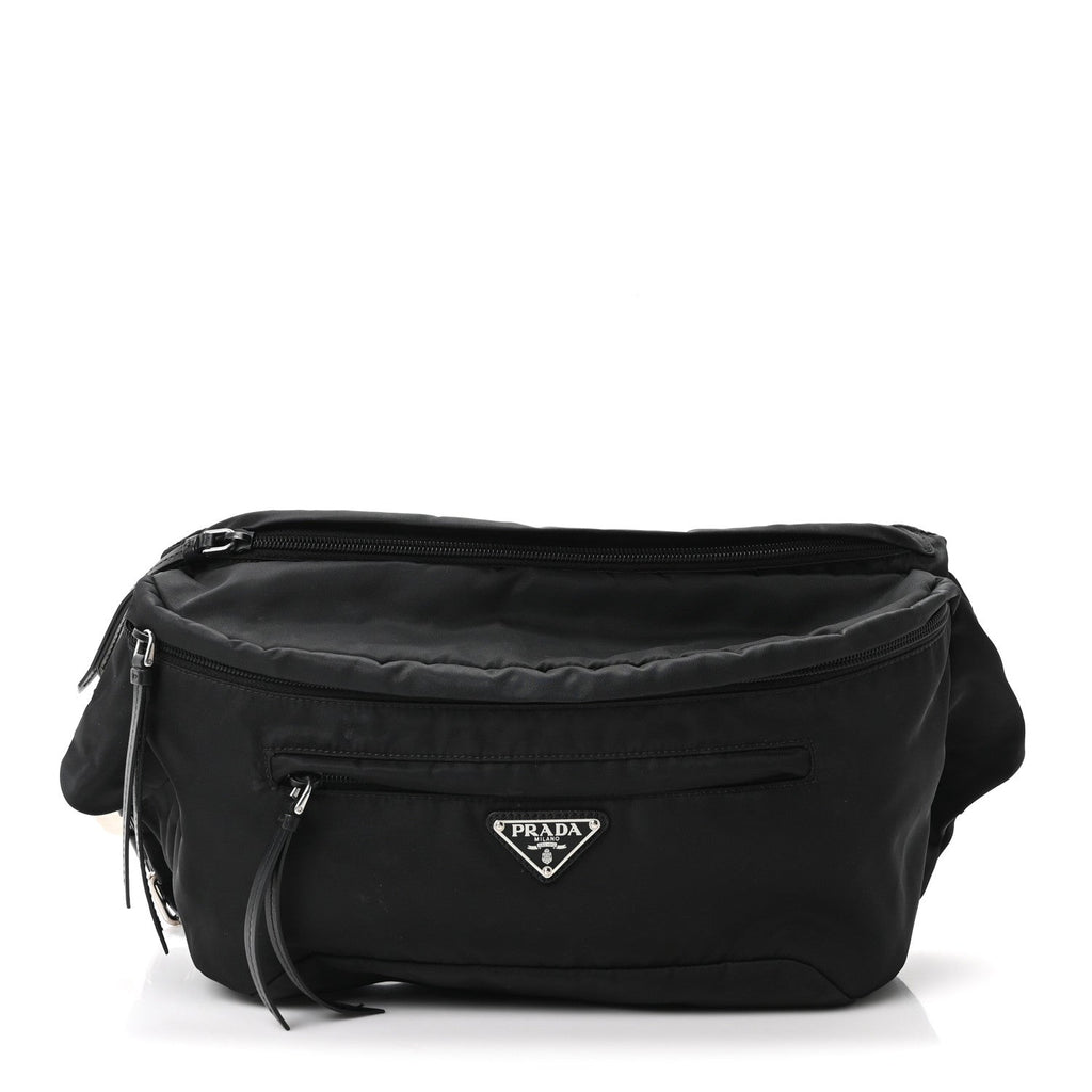 Tessuto Nylon Studded Belt Bag Black