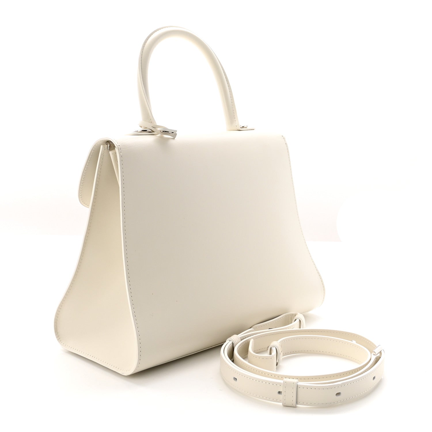 Box Calfskin MM Brillant Satchel Ivory