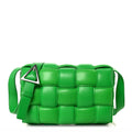Nappa Maxi Intreccio Padded Cassette Crossbody Bag Parakeet