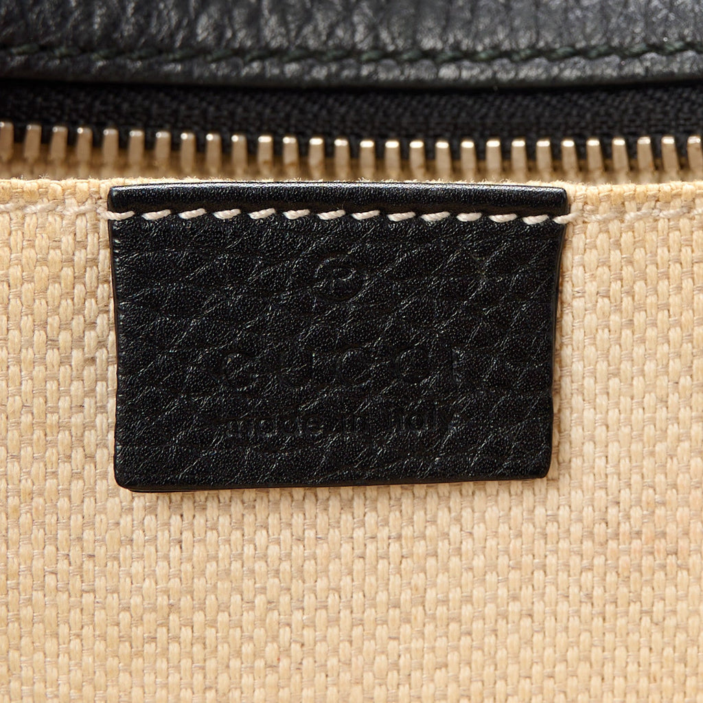 Pebbled Calfskin Small Soho Disco Bag Black