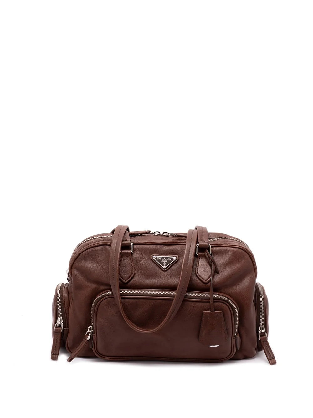 Prada Women Large Washed Leather Bag