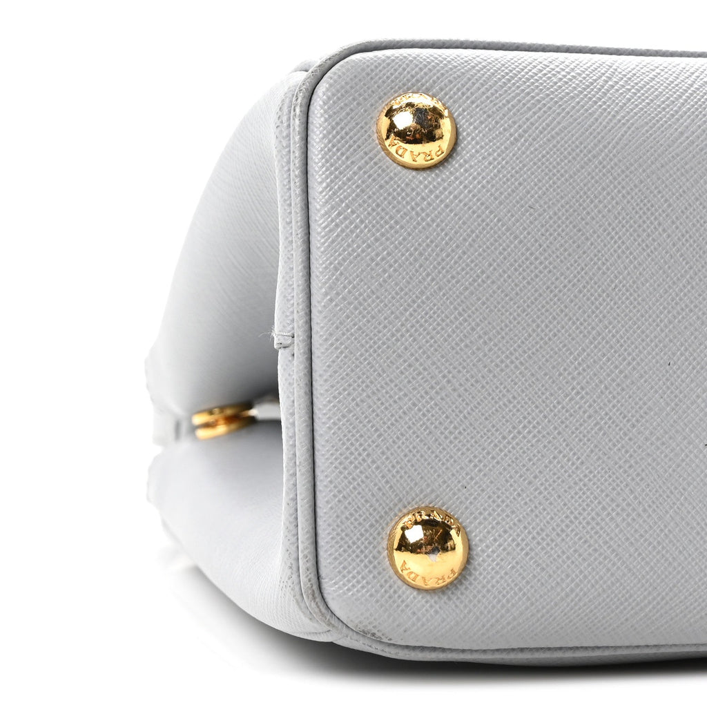 Saffiano Lux Small Galleria Double Zip Tote Granito