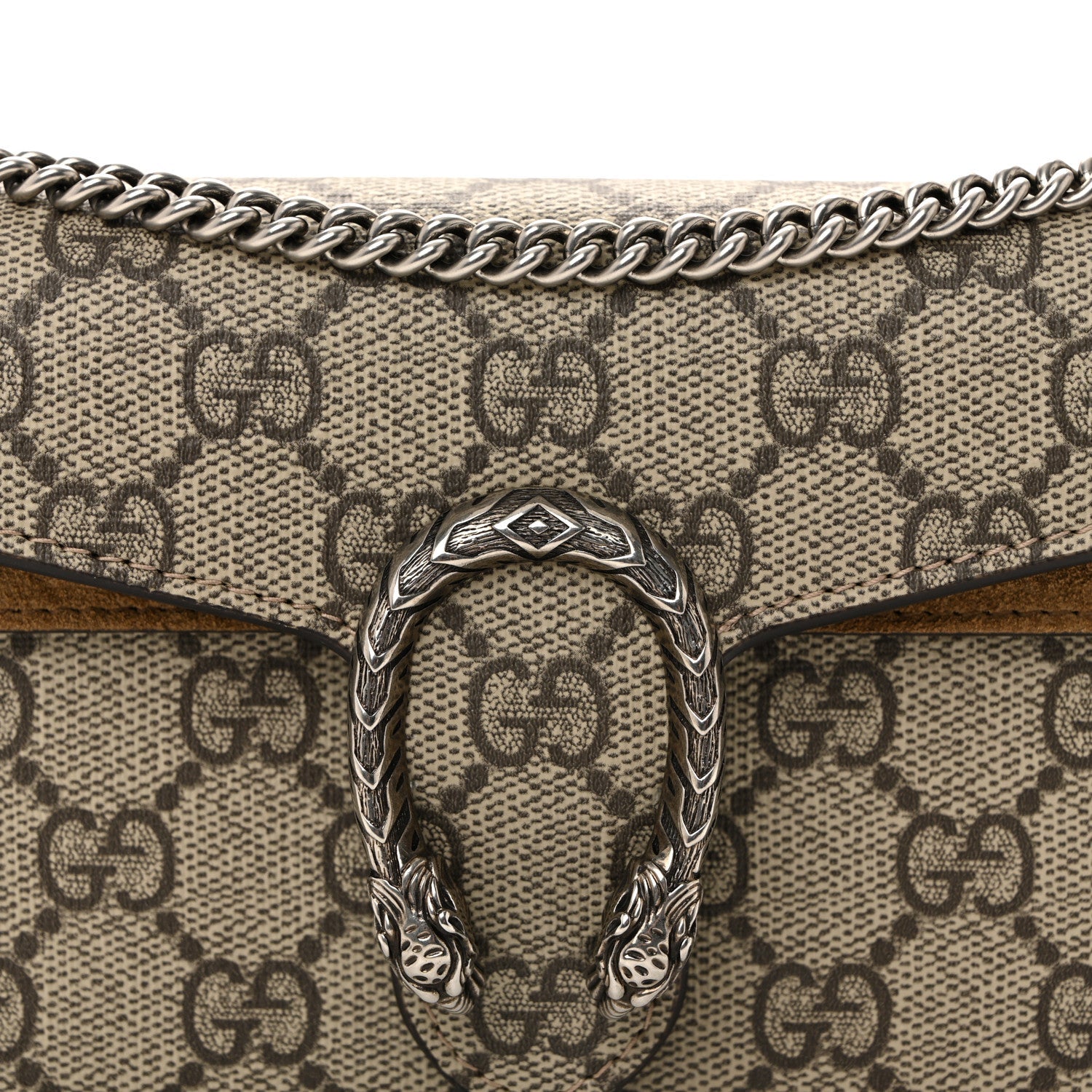 GG Supreme Monogram Super Mini Dionysus Shoulder Bag Taupe