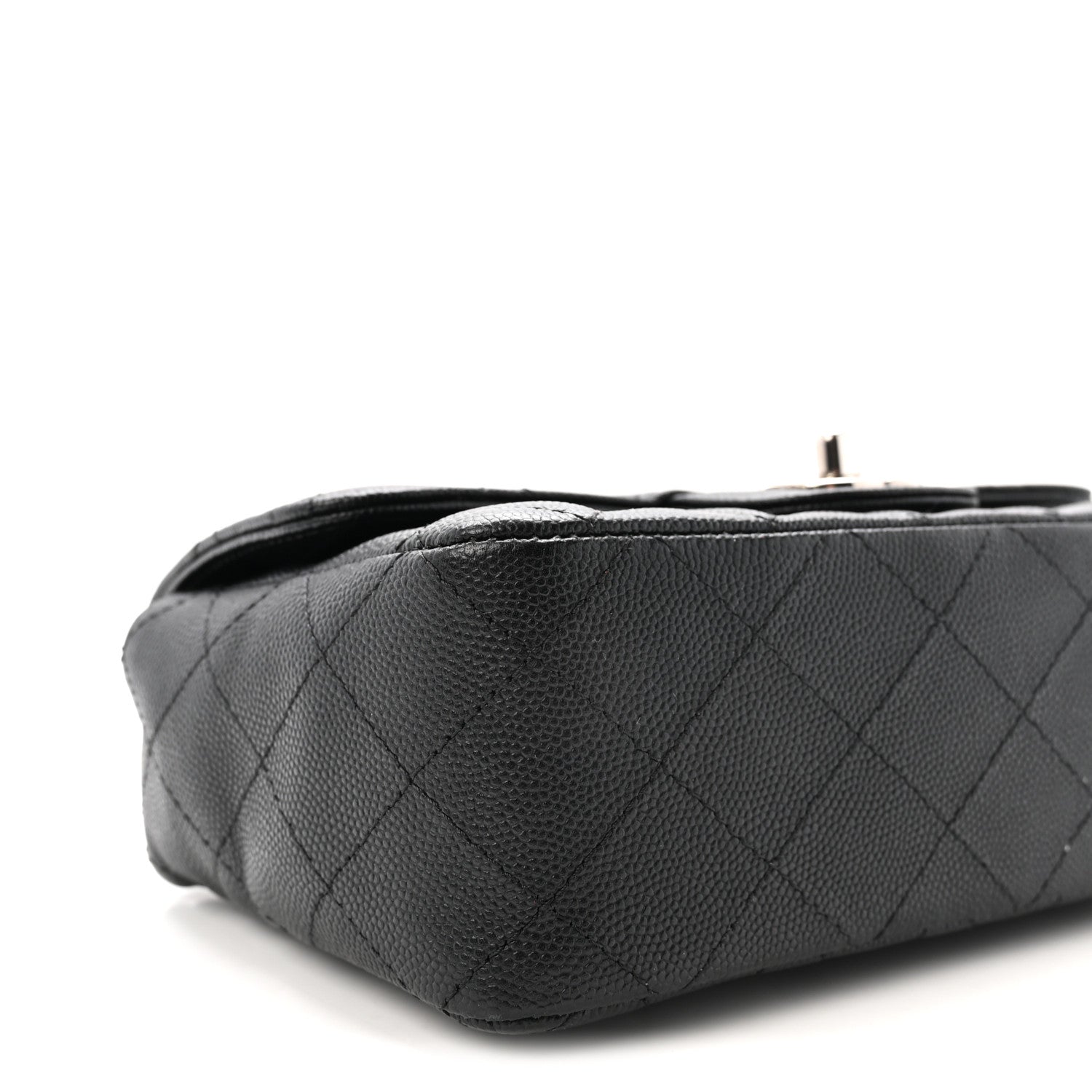 Caviar Quilted Mini Rectangular Flap Black