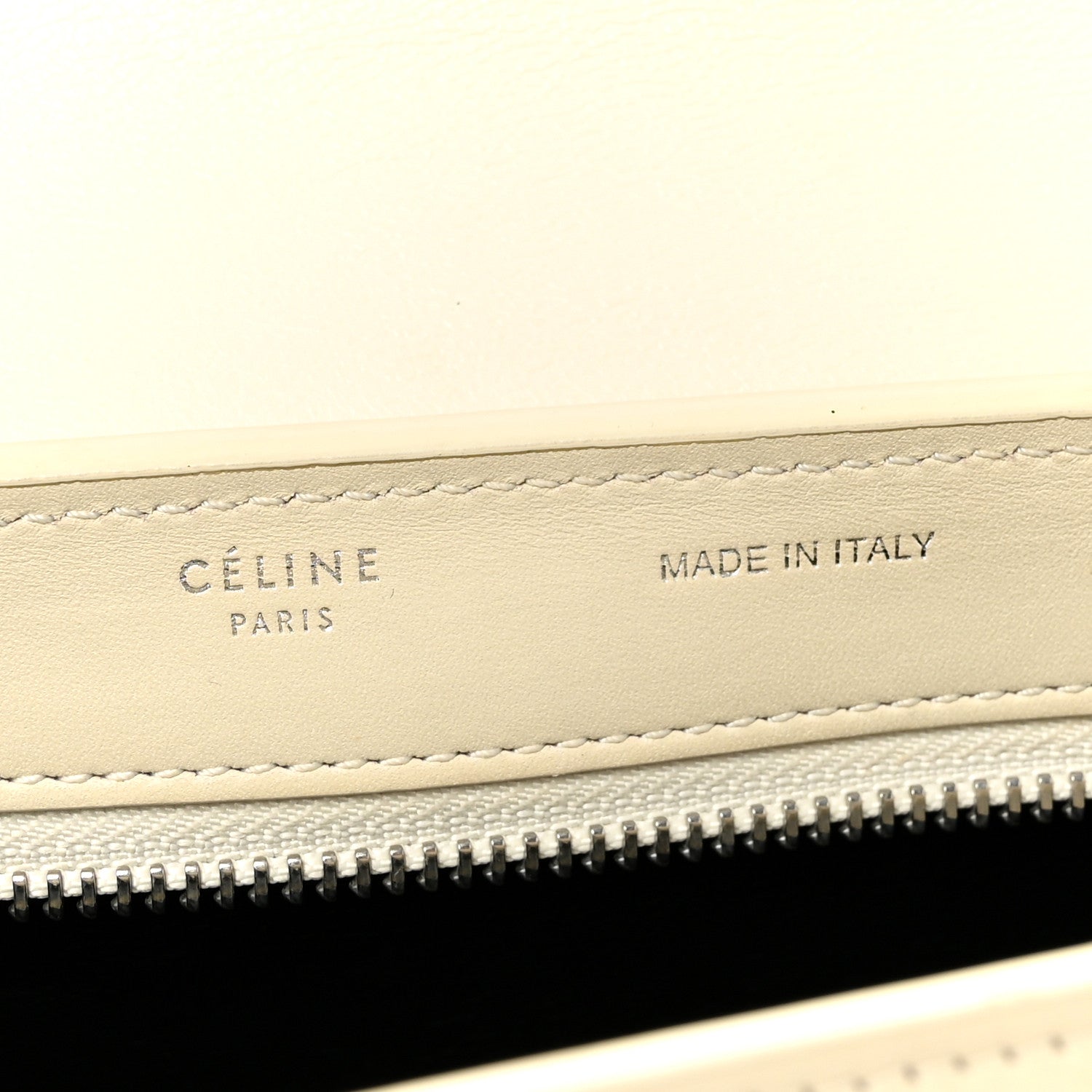 Smooth Calfskin Small Trapeze White Black