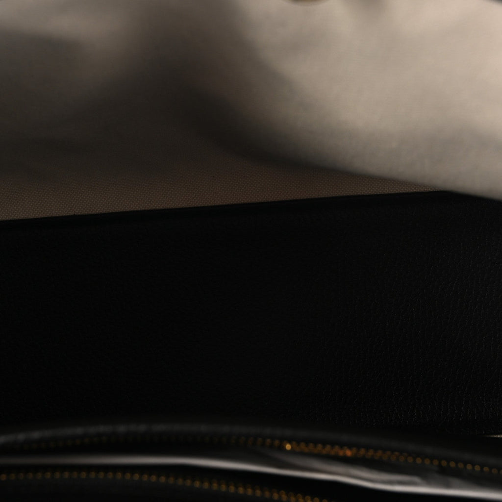 Grained Calfskin Urban Essentials Large Shopping Bag Black Black