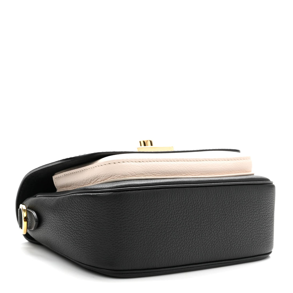 Grained Calfskin Lockme Tender Black
