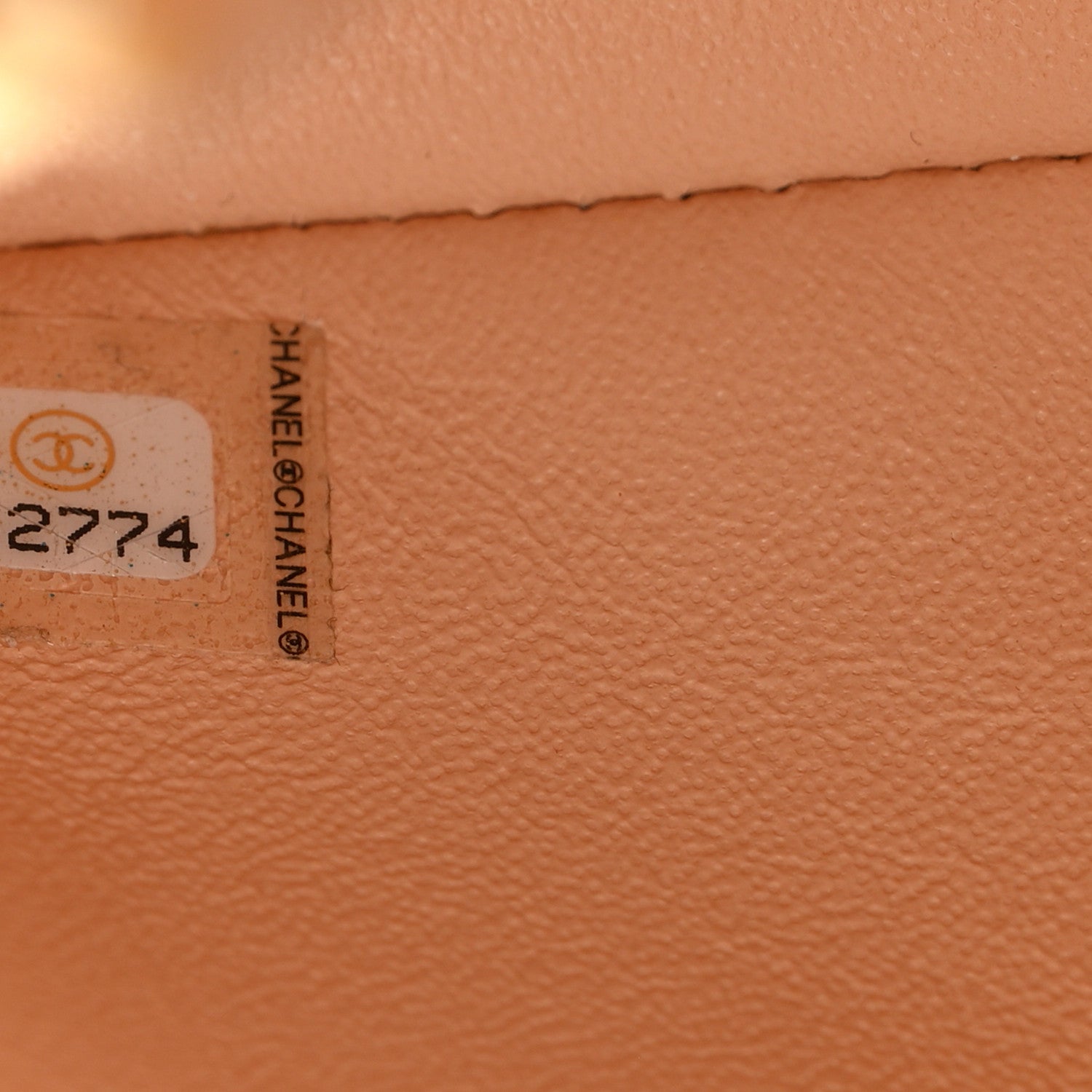 Lambskin Quilted Mini Rectangular Flap Beige