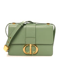 Smooth Calfskin 30 Montaigne Flap Bag Mint Green