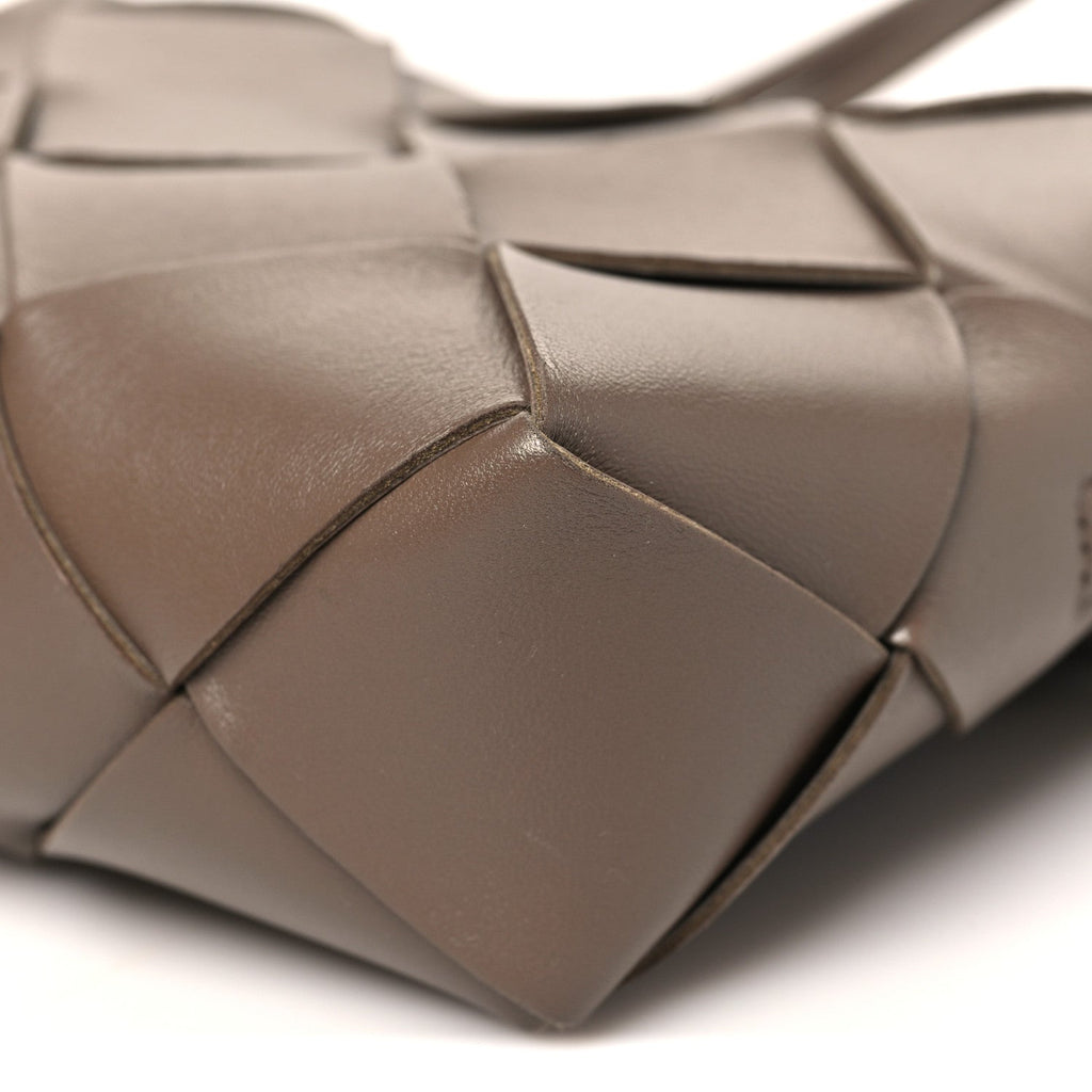Lambskin Maxi Intrecciato Small Cassette Camera Bag Taupe Grey