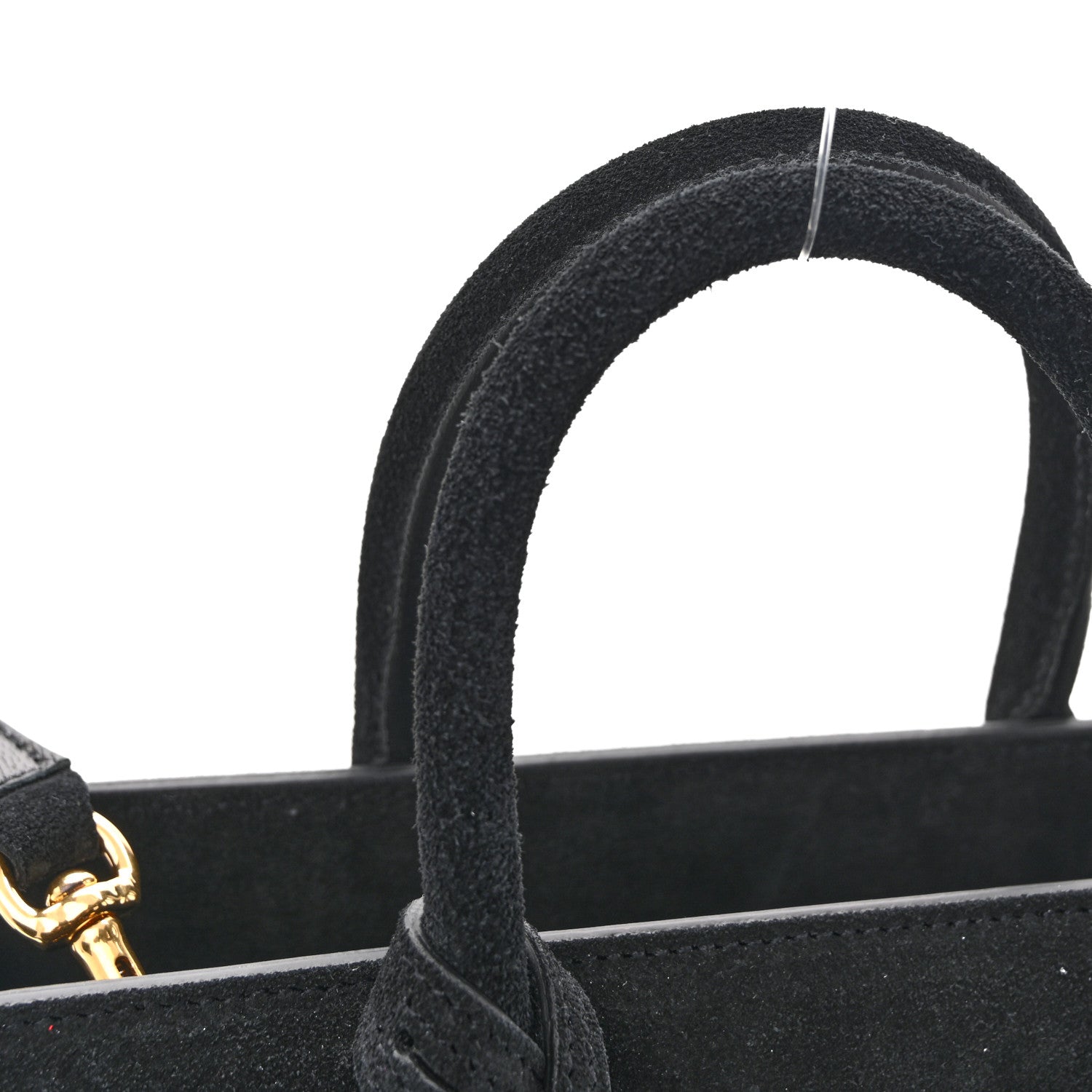 Suede Fringe Nano Sac De Jour Black