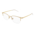Montblanc Eyeglasses Rectangle Semi Rim, Black/Gold Frame and Clear Demo Lens Lens MB0234OK003