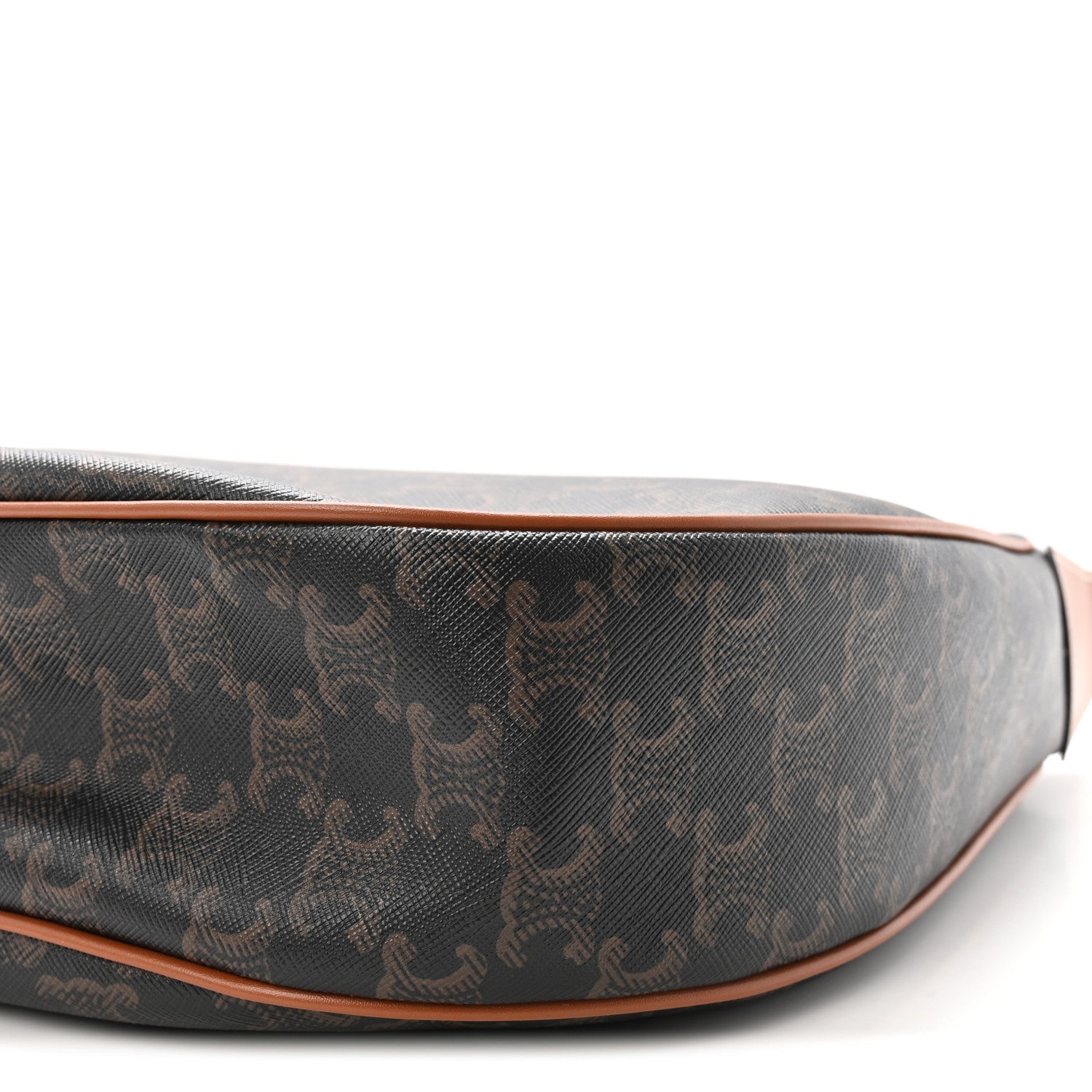 Calfskin Triomphe Canvas Heloise Shoulder Bag Tan