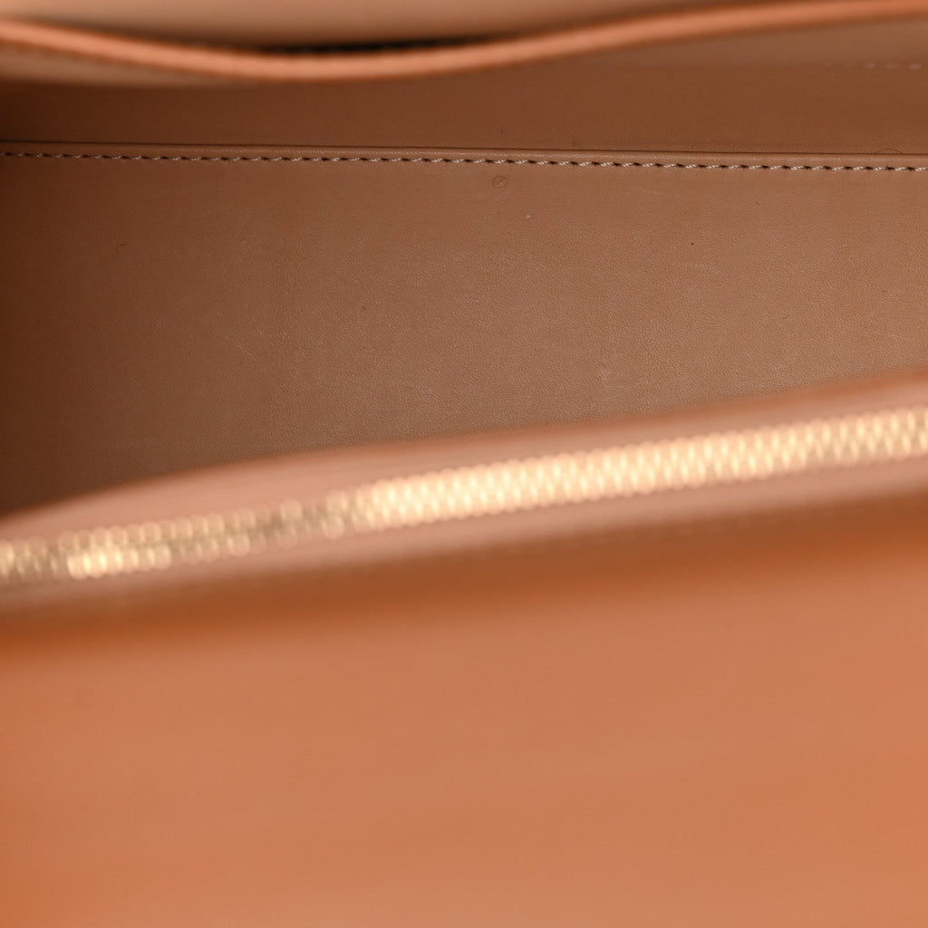 Calfskin MM Tempete Satchel Camel