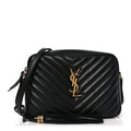 Calfskin Matelasse Monogram Lou Camera Bag Black