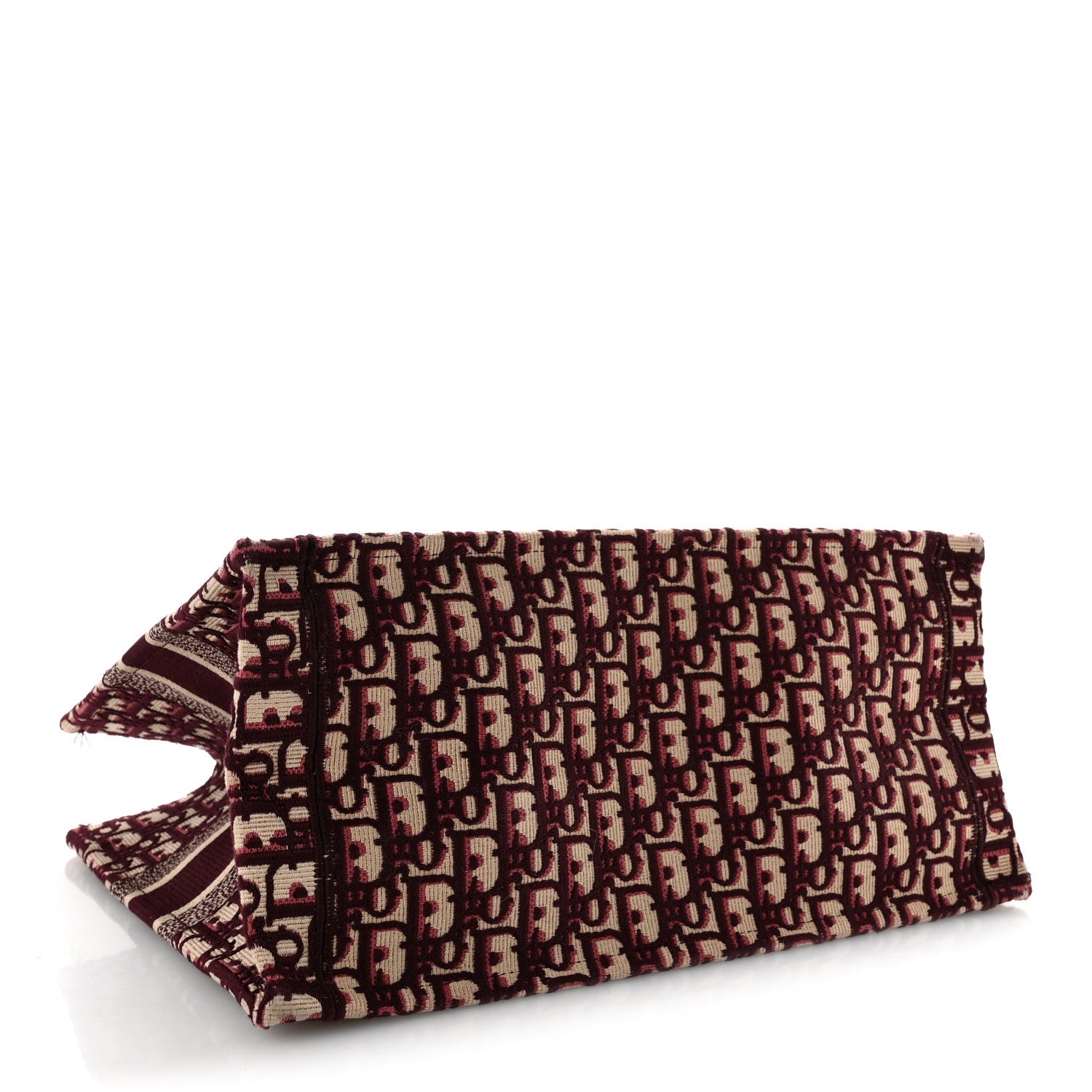 Oblique Medium Book Tote Burgundy Multicolor