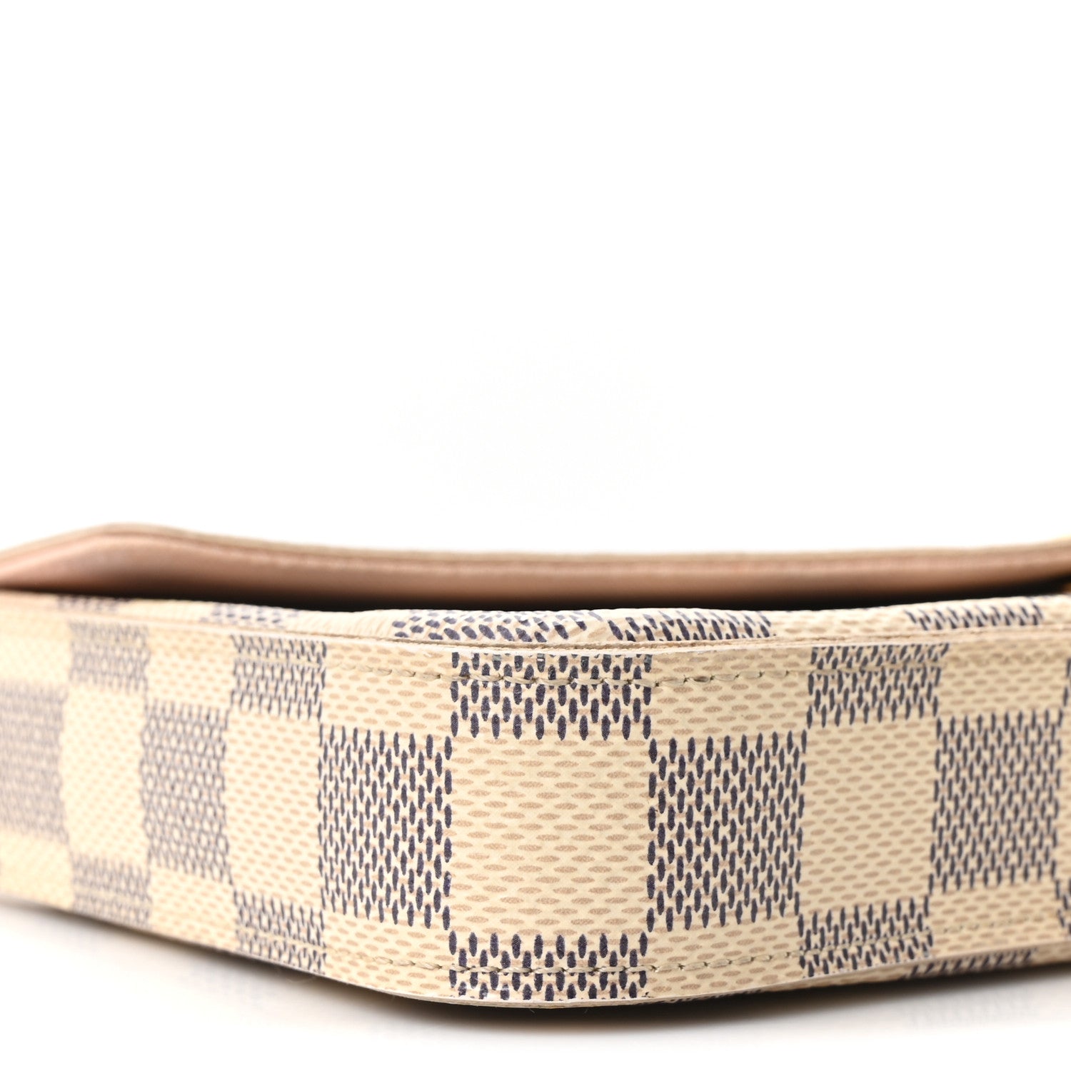 Damier Azur Pochette Felicie Chain Wallet Rose Ballerine