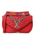 Calfskin New Wave Chain MM Ecarlate