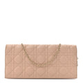 Lambskin Cannage Lady Dior Convertible Clutch Pink