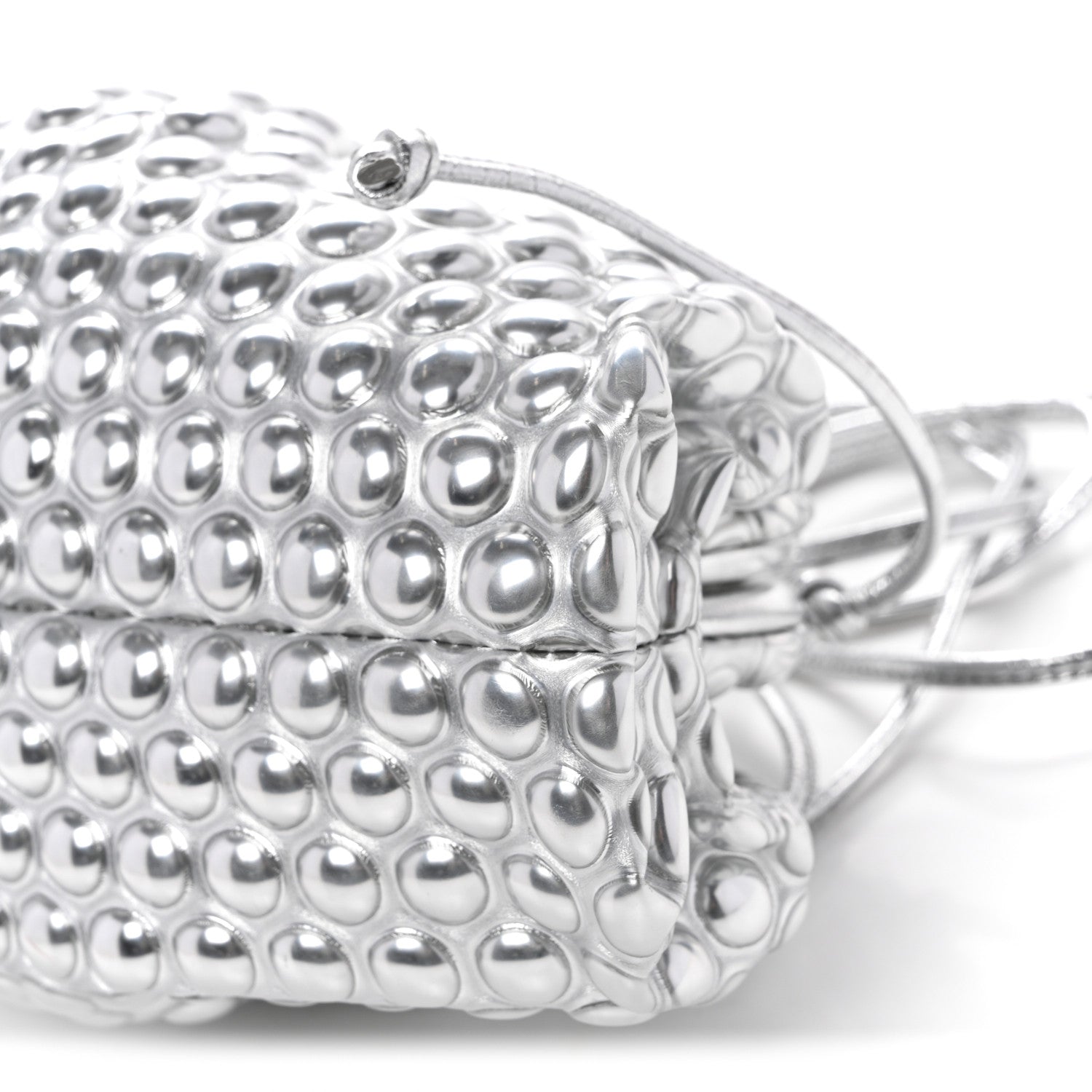 Metallic Fabric Bubble Wrap The Mini Pouch Silver