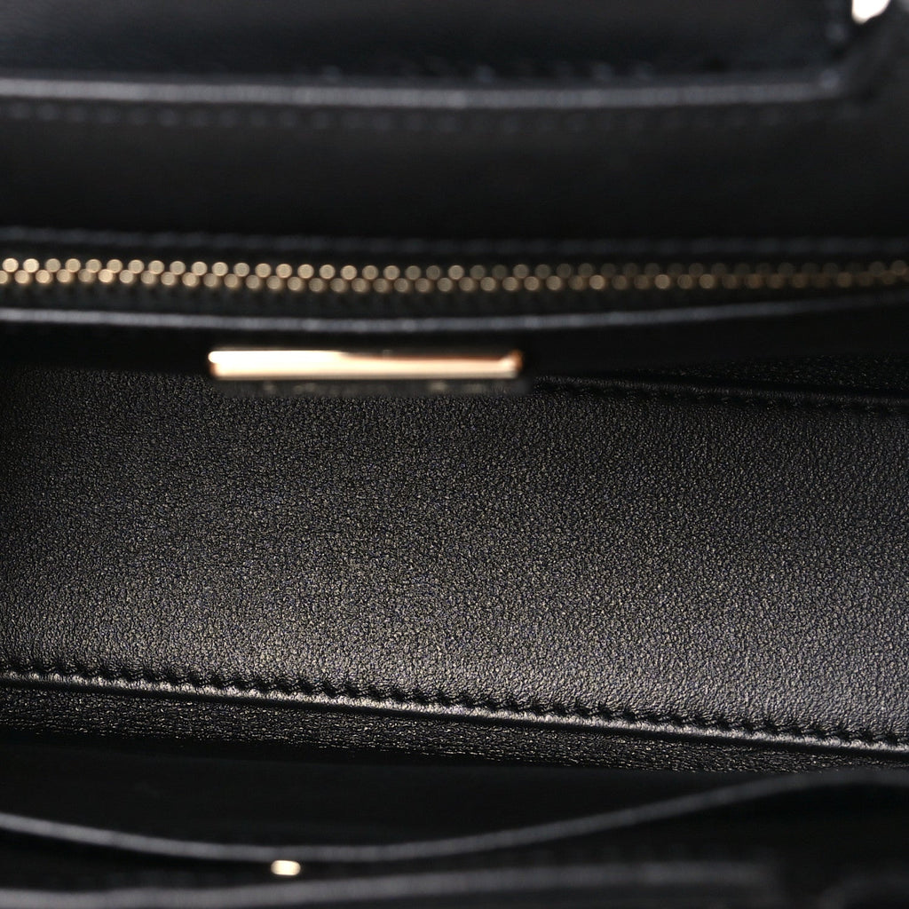 Sequin Nano Kelly Shopper Black